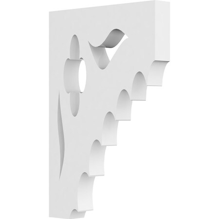 Ekena Millwork Wellington Architectural Grade PVC Bracket, 5/8"W X 4"D X 6"H BKTP01X04X06WE